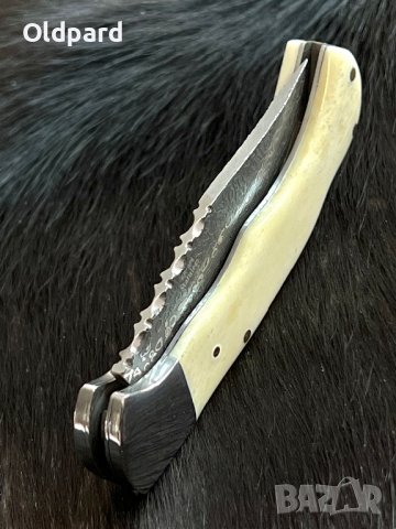 Класически сгъваеми джобен нож (серия Дамаск) с костна дръжка. (ER956WB), снимка 5 - Ножове - 39501841