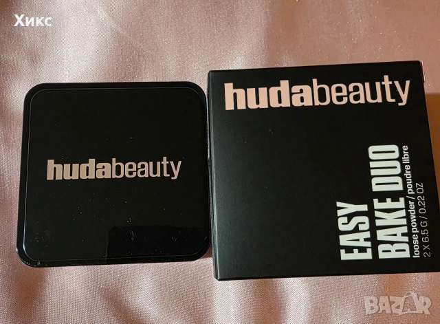 HUDA BEAUTY Easy Bake Loose Powder Duo - Cherry Peach , снимка 5 - Декоративна козметика - 52565703
