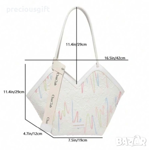 Дамска голяма бяла чанта, снимка 7 - Чанти - 53289735