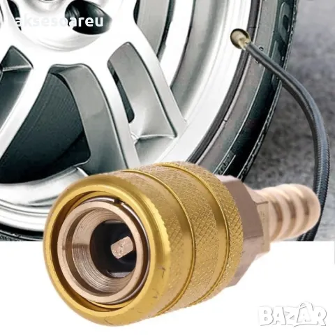 Конектор за бързо свързване клапан за автомобилни гуми 8 мм адаптер патронник за помпа щуцер за вент, снимка 18 - Аксесоари и консумативи - 47362019