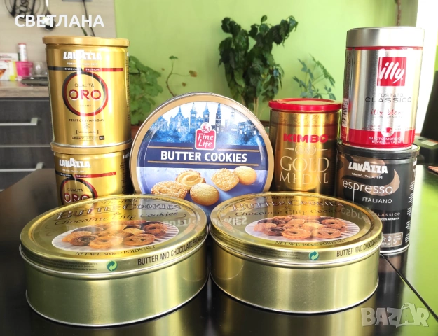 Метални кутии от кафе и бисквити, снимка 9 - Колекции - 54246493