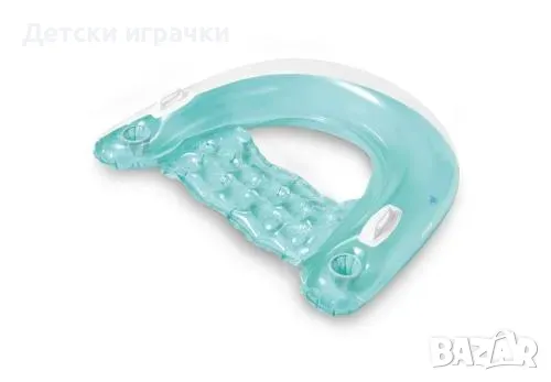 Надуваем шезлонг Sit ‘N Float Intex 152 х 99см, жълт и зелен, снимка 5 - Надуваеми играчки - 49899853