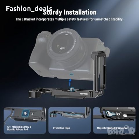 Нова Лека L Плоча Sony A6700 с Монтаж за Микрофон и Осветление, снимка 3 - Чанти, стативи, аксесоари - 42850843