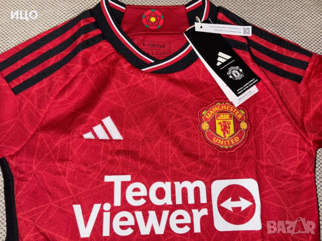 Нова детска футболна тениска на Manchester United Home Shirt 2023/24, снимка 2 - Детски тениски и потници - 52486297