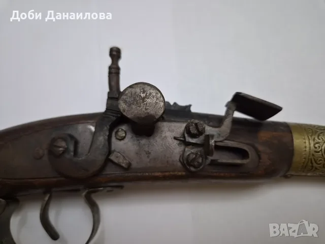 Уникален керамичен пистолет с набивки, снимка 5 - Антикварни и старинни предмети - 55769886