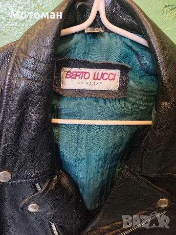 Винтидж кожено яке Berto Lucci, M, 1990, снимка 2 - Якета - 56268851