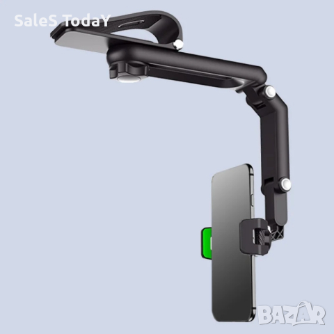Стойка за телефон с щипка , 360, за кола, за подглавник, огледало, сенник, снимка 6 - Аксесоари и консумативи - 37379515