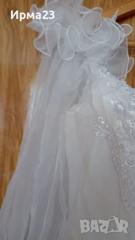 Бяла ефирна рокля, снимка 3 - Рокли - 50823221