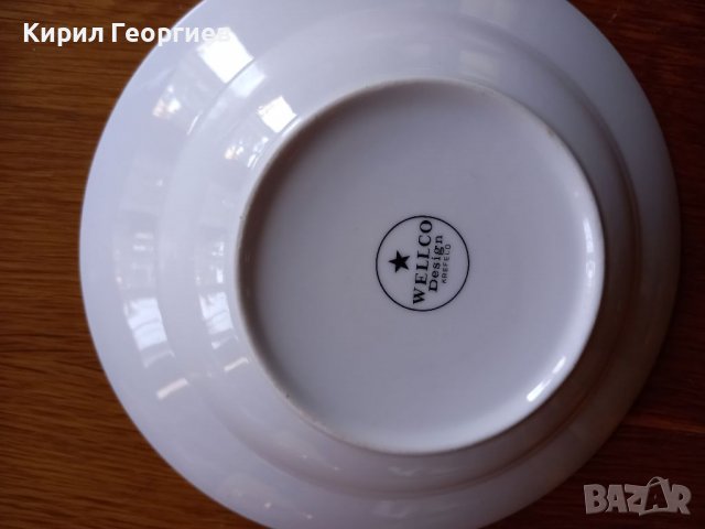 3 красиви порцеланови чинии    Wellco , снимка 2 - Чинии - 39973802
