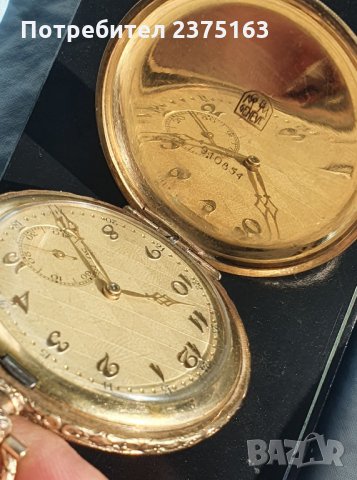 позлатен джобен часовник lanco, снимка 1