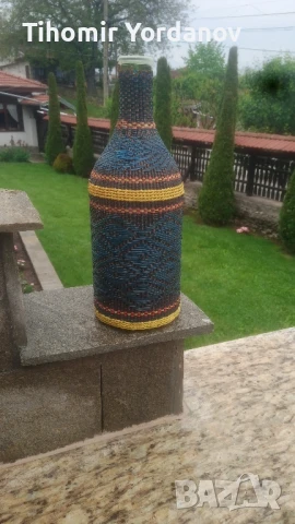 Плетена бутилка , снимка 6 - Антикварни и старинни предмети - 50942884