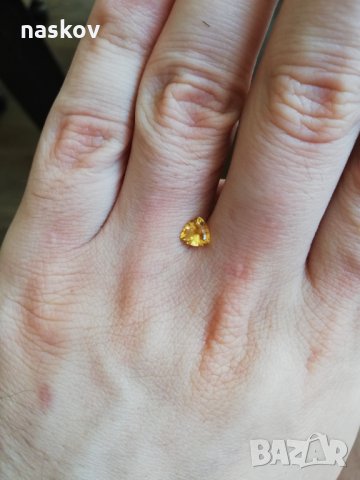 Жълт сапфир 6.10 мм, 0.77 карата, снимка 2 - Други - 29433080