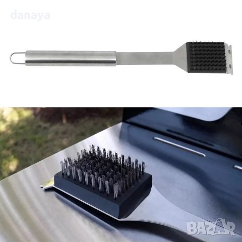 3682 Четка за барбекю с дълга дръжка, 40 см, снимка 3 - Прибори за хранене, готвене и сервиране - 40515507