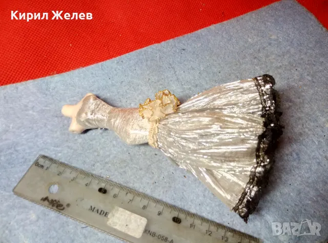 ПРЕКРАСНА КУКЛА ФИГУРКА МИНИ МАНЕКЕН РЕТРО АРТ МОДА с КОПРИНЕНА РОКЛИЧКА 47204, снимка 2 - Колекции - 47694810