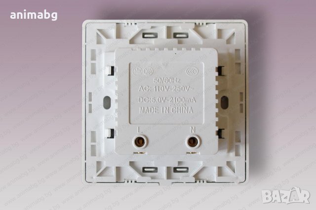 ANIMABG Розетка за стена 2 X USB със стабилизатор, снимка 3 - Друга електроника - 35550948