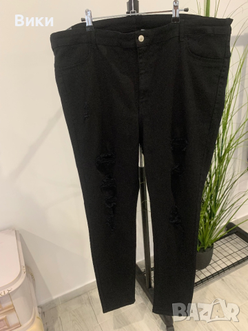 Черни дамски дънки в размер 3XL-4XL, снимка 10 - Дънки - 44774333