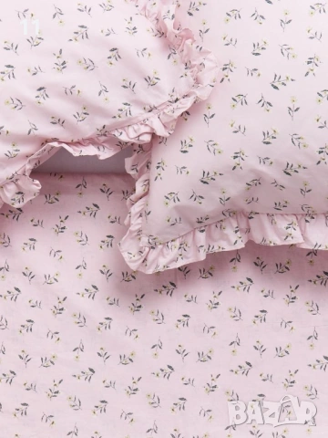 Комплект памучни калъфки с флорални мотиви, снимка 2 - Спално бельо - 53929469