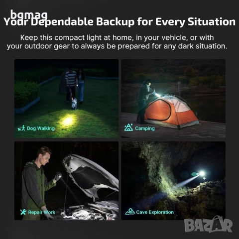 Olight Baton Turbo мини LED фенер,1000 лумена,до 510 метра,черен цвят, снимка 6 - Къмпинг осветление - 52124966