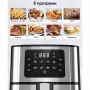 Фритюрник AirFry er Voltz OV51980M, 1400W, 5.5л., Горещ въздух, Таймер, до 200°C, Сив, 2 ГОДИНИ ГАРА, снимка 1