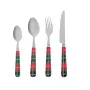 Коледен комплект прибори Mercado Trade, Червена карирана дръжка, 12бр., снимка 2