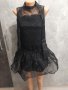 Нова черна рокля с панделка, снимка 4