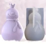 Молд снежен човек с коронка, снимка 3