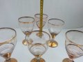 Ретро стъклени чаши с позлата гравирани , снимка 7