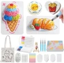 Нов детски 59 части 3D творчески комплект за рисуване с платнена чанта, снимка 1