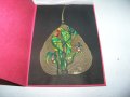 Ръчно рисувана картичка върху листо от дървото Бодхи, Индия 3, снимка 1 - Други ценни предмети - 35593727
