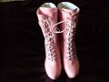 Секси розови ботушки за танци 17см ток, снимка 1
