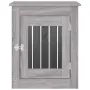 vidaXL Клетка за куче мебел, сив сонома, 55x75x65 см, инженерно дърво, снимка 7