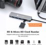 NOVOO  USB C Hub 6 в 1 USB-C към 4K HDMI, 3хUSB 3.0, SD/TF четец на карти, снимка 4