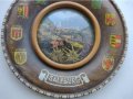 Дървена ръчно резбована висяща табела / чиния  за стена .Salzburg Austria, снимка 3