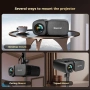 Мини WiFi проектор 7500 лумена 1080P Full HD поддържан LED мини проектор Bluetooth 250 инчов дисплей, снимка 7