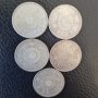 Япония 50 сен 1922.23.24.25.26 години  пълна колекция от Тайшо ера сребърни монети от колекция, снимка 2