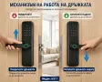 Смарт брава с пръстов отпечатък код карта и приложение, снимка 4