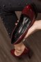 Обувки на ток - бордо лак - 6241-1, снимка 1 - Дамски обувки на ток - 30801245