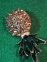 КРАСИВА ПОЗЛАТЕНА АРТ БРОШКА - АНАНАС с КРИСТАЛИ 18945, снимка 9