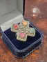 Пръстен Chanel CC Multicolor Gripoix c кръст, снимка 1