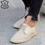Мъжки обувки - бежова ЕСТЕСТВЕНА кожа - 40, снимка 1 - Мокасини - 37783975