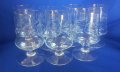 Ретро гравирани стъклени чаши за алкохол със столче 6 бр