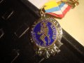 СТАР ШВЕЙЦАРСКИ РЯДЪК ПОЗЛАТЕН МЕДАЛ с ЛЕНТА и НОСАЧ ЕМАЙЛИРАН 25051, снимка 3