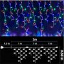 Новогодишни Коледни светлини завеса Бяла/синя/топла/шарена светлина 168ЛЕД Лампи 300/70с, снимка 4