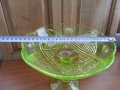 Кристална купа фруктиера ураново стъкло, снимка 8