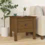 vidaXL Странични масички 2 бр меденокафяви 40x40x39 см бор масив, снимка 4