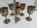 Посребрени чаши за вино месинг бронз, снимка 2