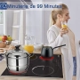 Cooksir CSC-D46001-BB - Стъклокерамичен плот за вграждане с 4 зони, 9 нива на мощност, защита, снимка 4