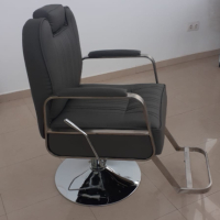 Бръснарски стол Neptuno - plateado - тъмно сив, снимка 2 - Бръснарски столове - 44599989