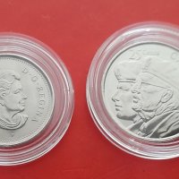 Лот от 2 броя нециркулирали монети- Канада 5 и  25 цента 2005 година, снимка 2 - Нумизматика и бонистика - 38595464