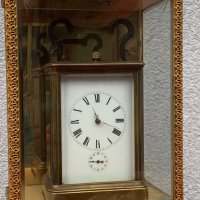 Каретен часовник репетир,будилник и гонг, снимка 3 - Антикварни и старинни предмети - 31444712